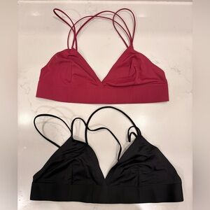 Urban Outfitters Out From Under Black and Burgundy Bralette Lot Size L